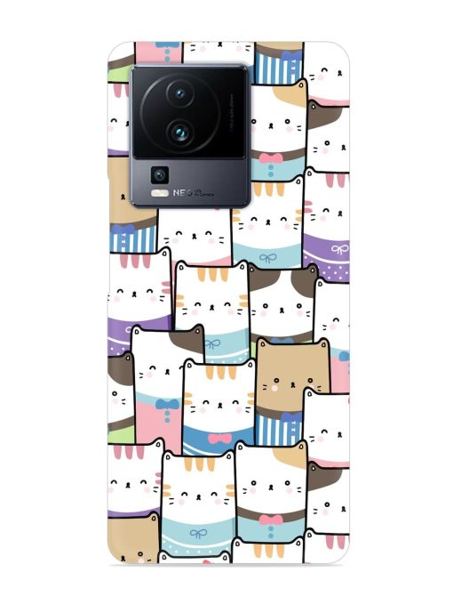 Cute Adorable Cat Snap Case for Iqoo Neo 7 Pro (5G)