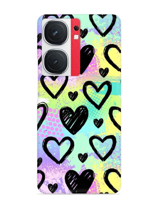 Bright Pattern Hearts Snap Case for Iqoo Neo 9 Pro (5G)