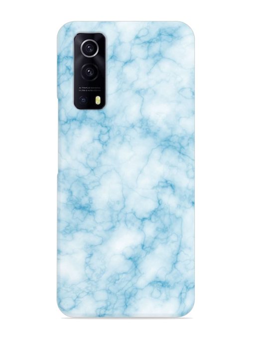 Blue White Natural Marble Snap Case for Iqoo Z3 (5G) Zapvi