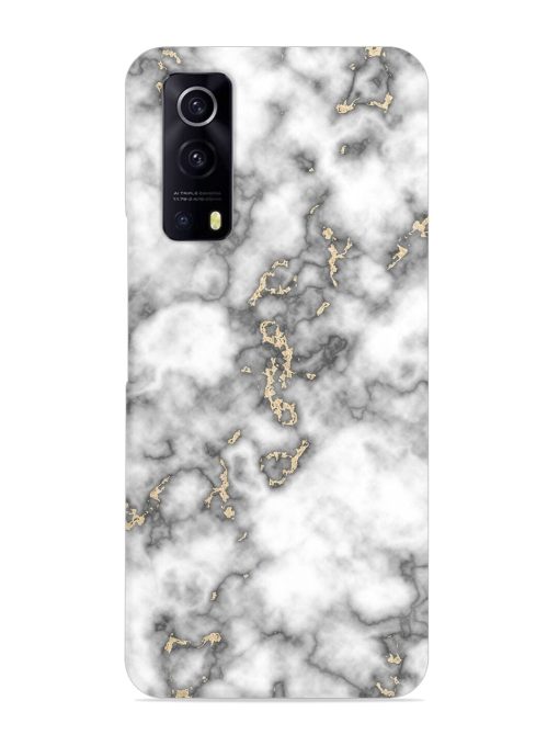 Gray And Gold Marble Snap Case for Iqoo Z3 (5G) Zapvi