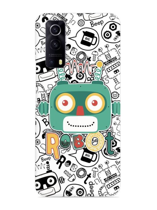 Robot Modern Seamless Pattern Snap Case for Iqoo Z3 (5G) Zapvi