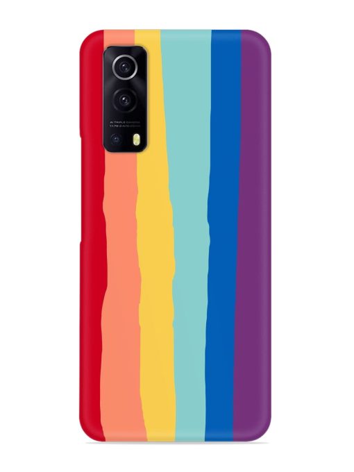 Rainbow Genuine Liquid Snap Case for Iqoo Z3 (5G) Zapvi