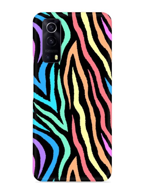 Colorful Abstract Zebra Snap Case for Iqoo Z3 (5G) Zapvi