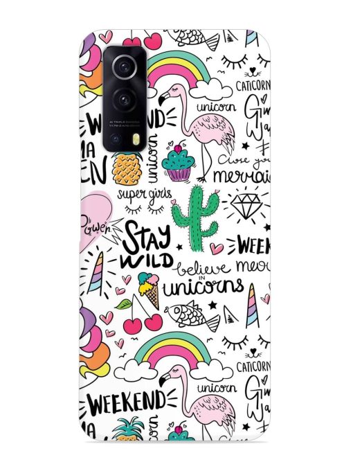 Unicorn Ice Cream Snap Case for Iqoo Z3 (5G) Zapvi