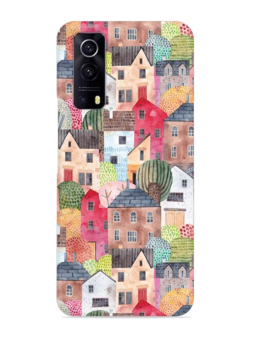 Abstract Seamless Pattern Snap Case for Iqoo Z3 (5G) Zapvi