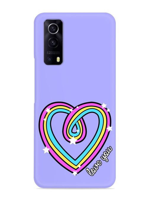 Colorful Rainbow Heart Snap Case for Iqoo Z3 (5G) Zapvi