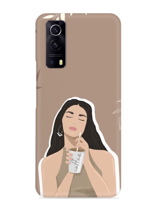 Girl With Coffee Snap Case for Iqoo Z3 (5G) Zapvi