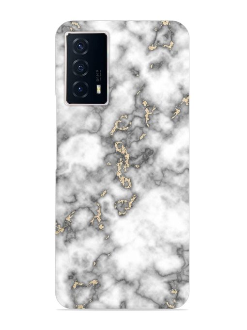 Gray And Gold Marble Snap Case for Iqoo Z5 (5G) Zapvi