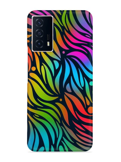 Abstract Leaf Design Snap Case for Iqoo Z5 (5G) Zapvi