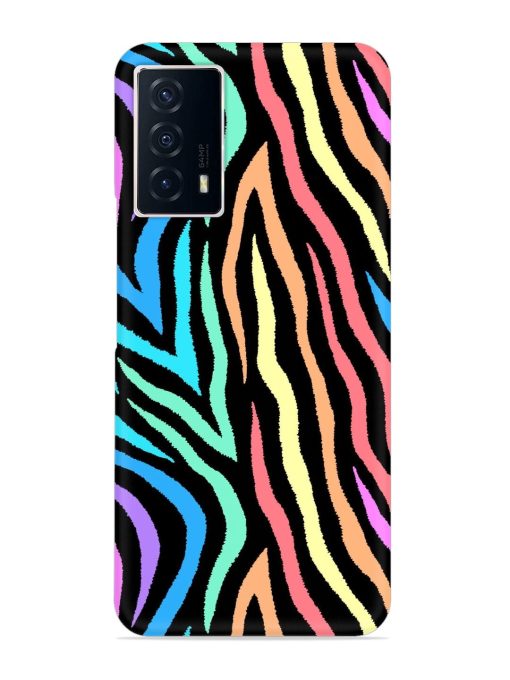 Colorful Abstract Zebra Snap Case for Iqoo Z5 (5G)