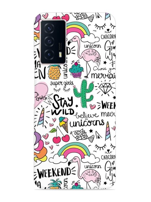 Unicorn Ice Cream Snap Case for Iqoo Z5 (5G) Zapvi