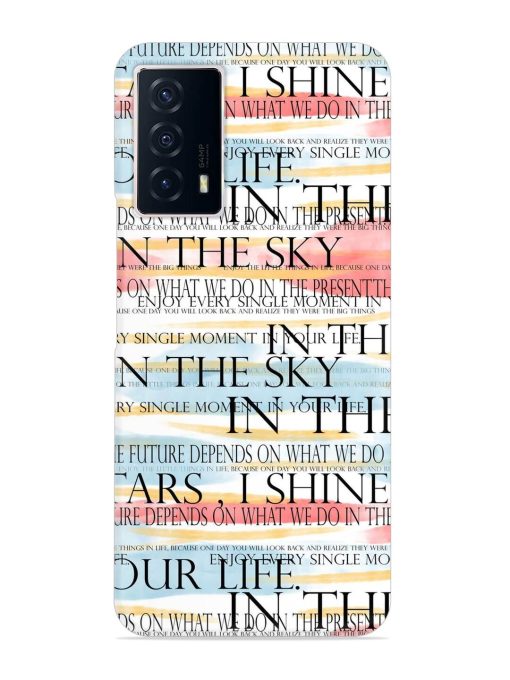 Seamless Slogans Pattern Snap Case for Iqoo Z5 (5G) Zapvi