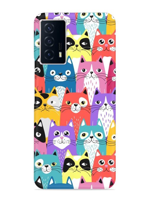 Funny Cartoon Cats Snap Case for Iqoo Z5 (5G) Zapvi