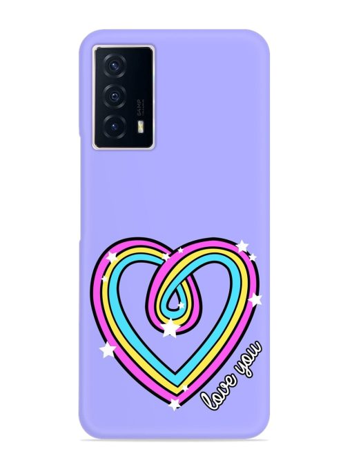 Colorful Rainbow Heart Snap Case for Iqoo Z5 (5G) Zapvi