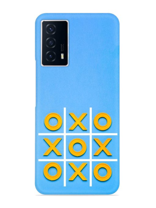 Yellow Plastic Crosses Snap Case for Iqoo Z5 (5G)