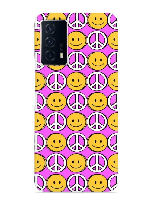 Smiley Face Peace Snap Case for Iqoo Z5 (5G) Zapvi