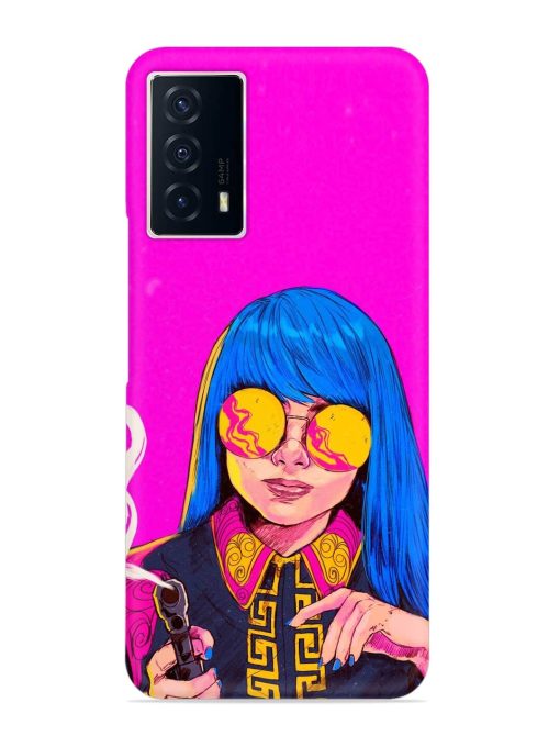 Aesthetic Anime Girl Snap Case for Iqoo Z5 (5G)