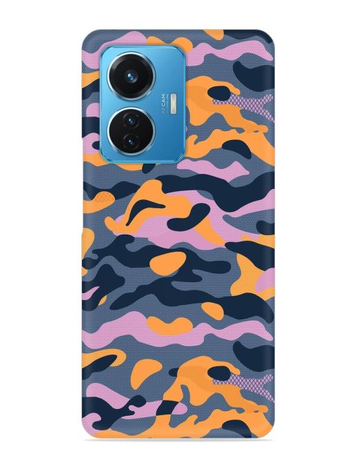 Camouflage Army Military English Orange Art Snap Case for Iqoo Z6 (44W) Zapvi