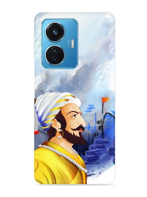 Shivaji Maharaj Color Paint Art Snap Case for Iqoo Z6 (44W)