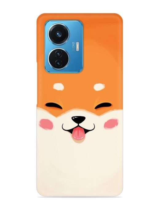 Cute Dog Face Vector Snap Case for Iqoo Z6 (44W)