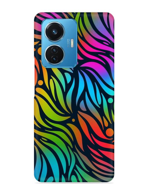 Abstract Leaf Design Snap Case for Iqoo Z6 (44W) Zapvi