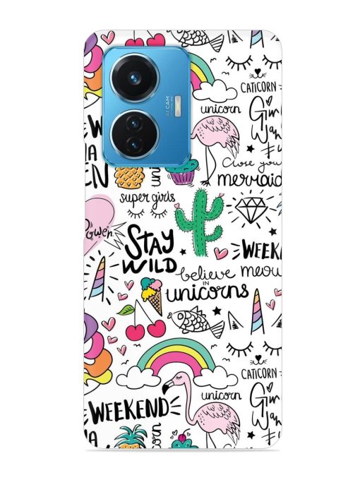 Unicorn Ice Cream Snap Case for Iqoo Z6 (44W)