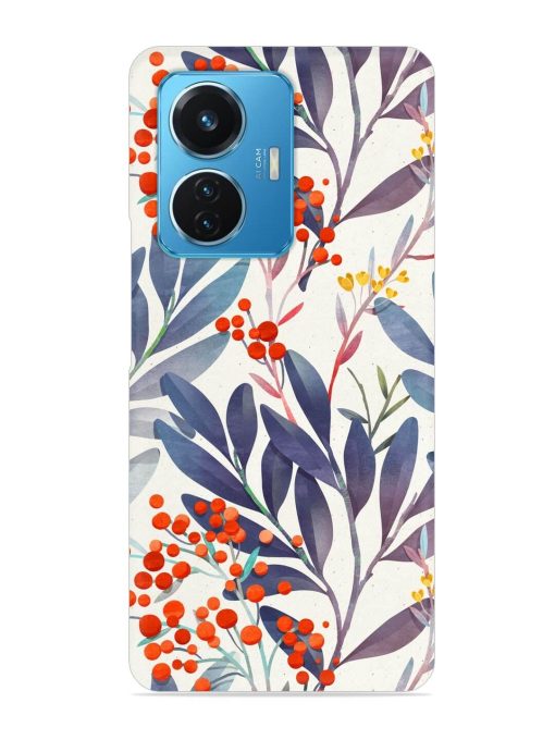 Seamless Floral Pattern Snap Case for Iqoo Z6 (44W) Zapvi