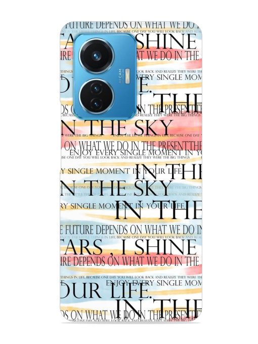 Seamless Slogans Pattern Snap Case for Iqoo Z6 (44W) Zapvi