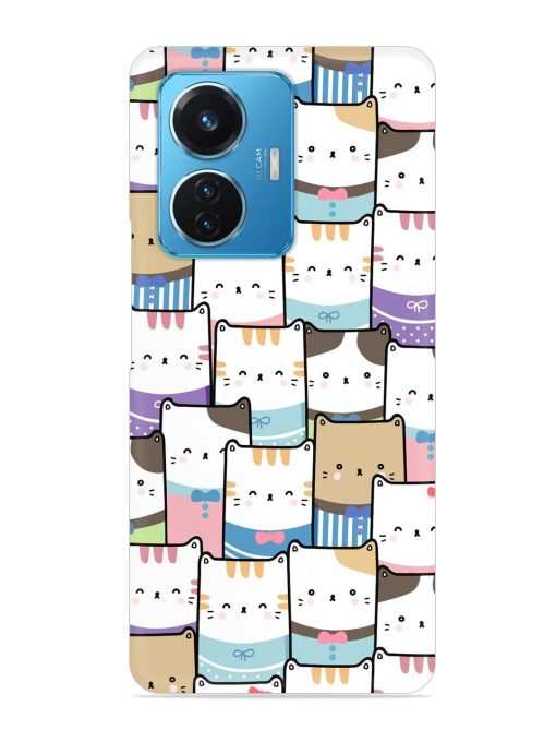 Cute Adorable Cat Snap Case for Iqoo Z6 (44W)