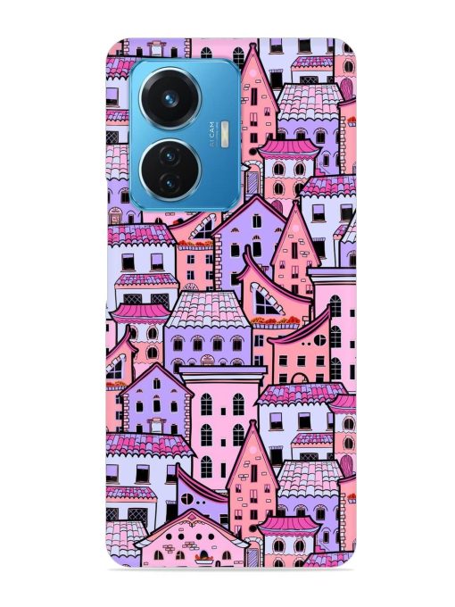 Seamless Pattern Houses Snap Case for Iqoo Z6 (44W) Zapvi