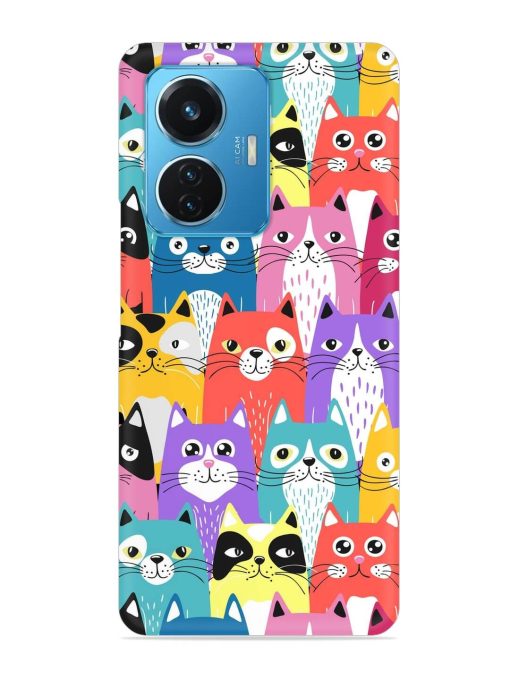 Funny Cartoon Cats Snap Case for Iqoo Z6 (44W) Zapvi