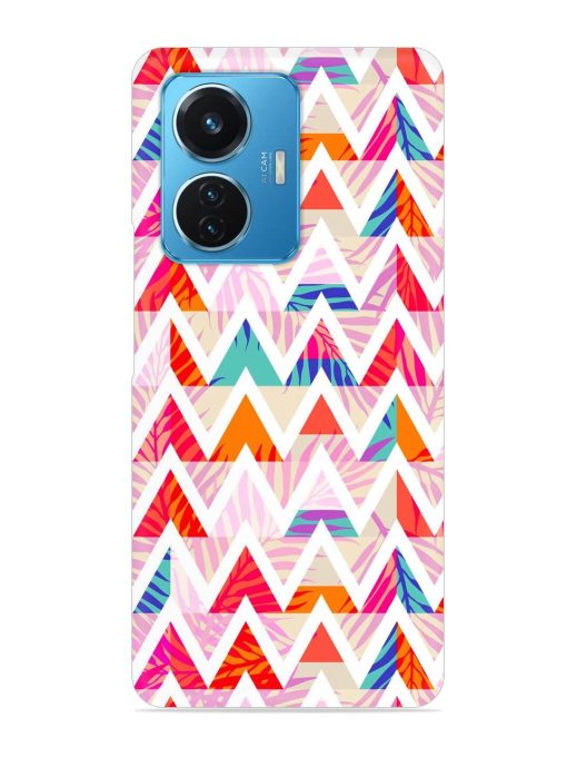 Abstract Triangle Background Snap Case for Iqoo Z6 (44W)