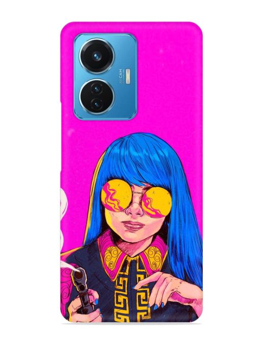 Aesthetic Anime Girl Snap Case for Iqoo Z6 (44W) Zapvi