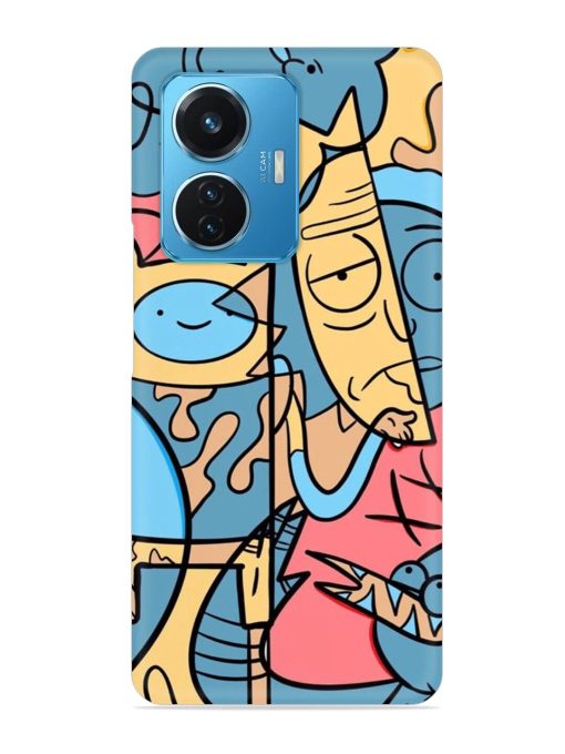 Silly Face Doodle Snap Case for Iqoo Z6 (44W)