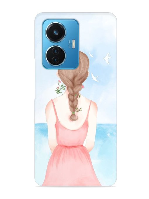 Watercolor Girl Vector Snap Case for Iqoo Z6 (44W) Zapvi