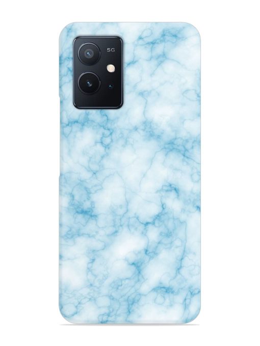 Blue White Natural Marble Snap Case for Iqoo Z6 (5G) Zapvi