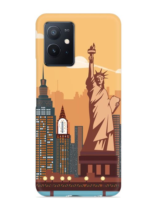 New York Statue Of Liberty Architectural Scenery Snap Case for Iqoo Z6 (5G) Zapvi