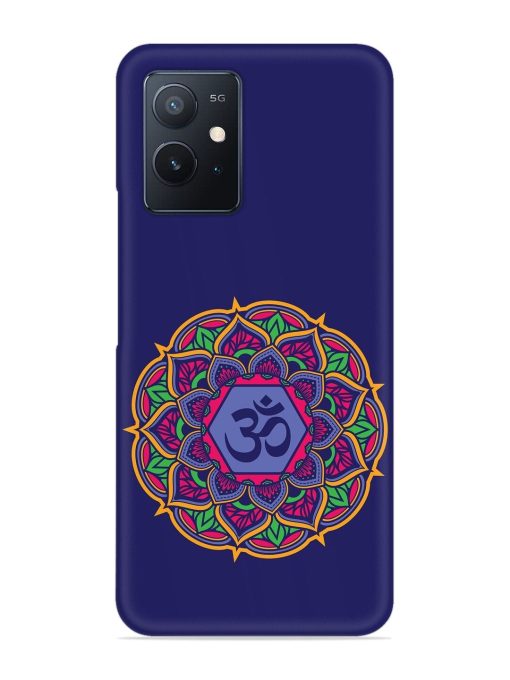 Om Mandala Art Blue Snap Case for Iqoo Z6 (5G) Zapvi