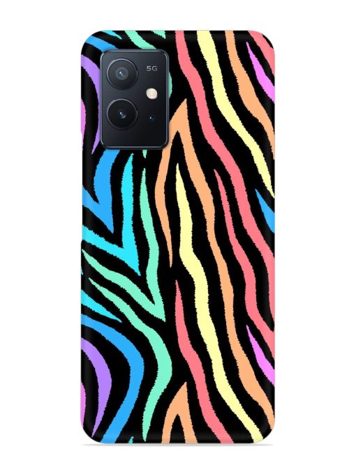 Colorful Abstract Zebra Snap Case for Iqoo Z6 (5G) Zapvi