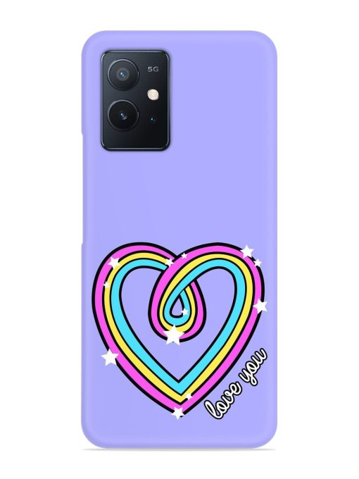 Colorful Rainbow Heart Snap Case for Iqoo Z6 (5G) Zapvi