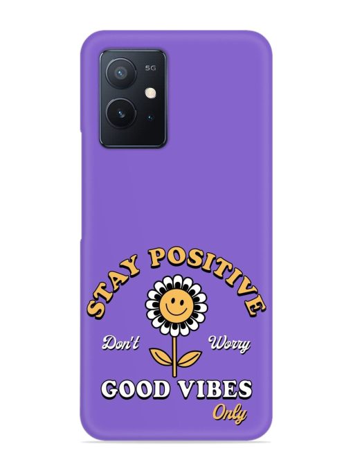 Retro Positive Flower Snap Case for Iqoo Z6 (5G) Zapvi