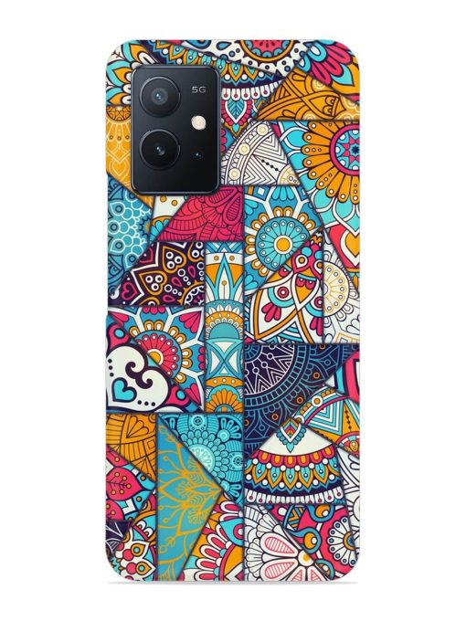 Patchwork Pattern Vintage Snap Case for Iqoo Z6 (5G) Zapvi