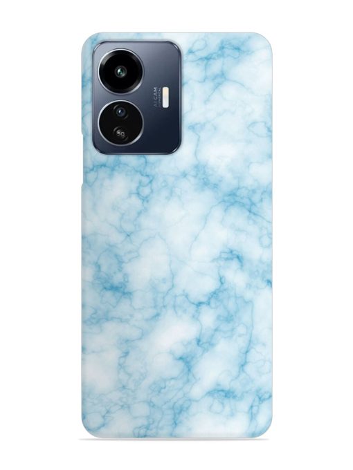 Blue White Natural Marble Snap Case for Iqoo Z6 Lite