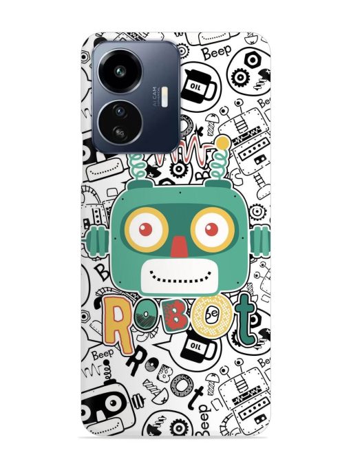 Robot Modern Seamless Pattern Snap Case for Iqoo Z6 Lite