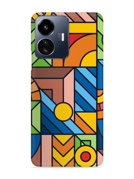 Colorful Geometric Snap Case for Iqoo Z6 Lite Zapvi