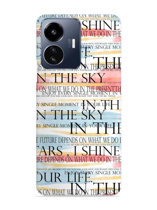 Seamless Slogans Pattern Snap Case for Iqoo Z6 Lite