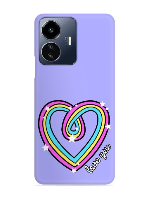 Colorful Rainbow Heart Snap Case for Iqoo Z6 Lite