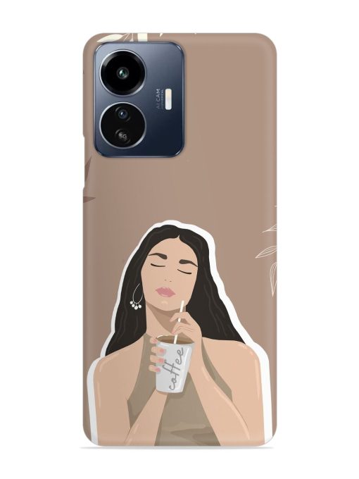 Girl With Coffee Snap Case for Iqoo Z6 Lite