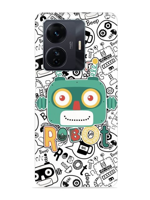 Robot Modern Seamless Pattern Snap Case for Iqoo Z6 Pro Zapvi