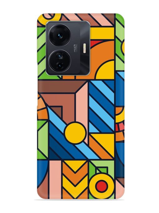 Colorful Geometric Snap Case for Iqoo Z6 Pro Zapvi